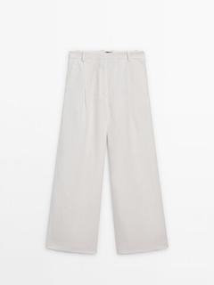 Wide-leg trousers with dart details kínálat, 37995 Ft a Massimo Dutti -ben