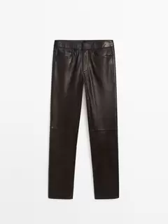 Straight-leg nappa leather trousers kínálat, 109995 Ft a Massimo Dutti -ben