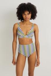 Bikini bottoms - high waist - LYCRA® XTRA LIFE™ - striped kínálat, 12,99 Ft a C&A -ben