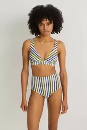 Bikini bottoms - high waist - LYCRA® XTRA LIFE™ - striped kínálat, 12,99 Ft a C&A -ben