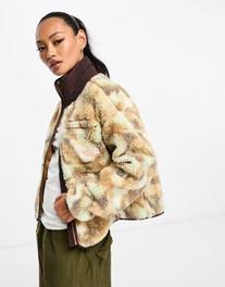 The North Face Heritage Extreme Pile zip up fleece jacket in stone texture print kínálat, 116 Ft a ASOS -ben