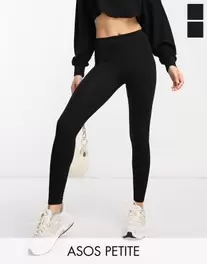 ASOS DESIGN Petite 2 pack leggings in black - BLACK kínálat, 20 Ft a ASOS -ben