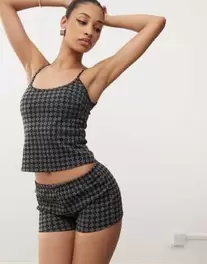 Motel atarah knitted argyle cami top co-ord in grey kínálat, 32 Ft a ASOS -ben