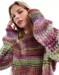 JJXX spacedye knitted jumper in multi colour kínálat, 35 Ft a ASOS -ben