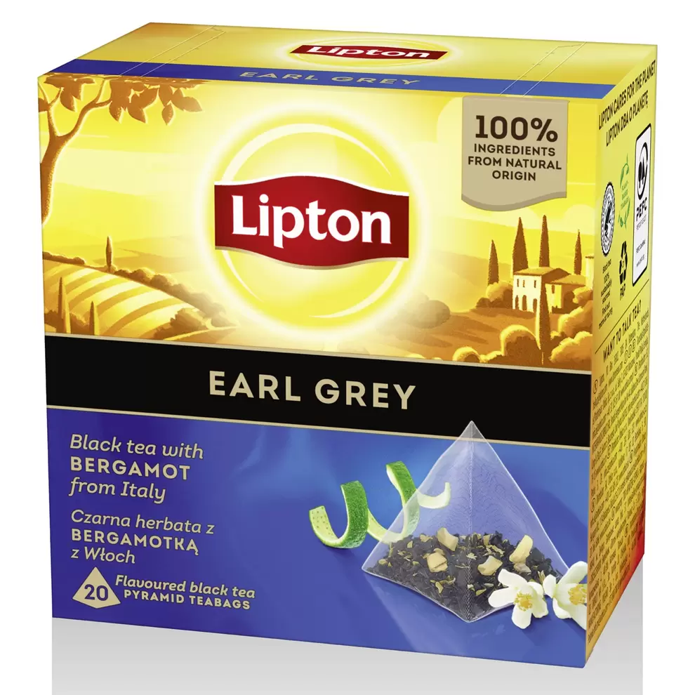 LIPTON Tea piramisfilterben, Earl Grey, 20 x 1,6 g kínálat, 899 Ft a Aldi -ben