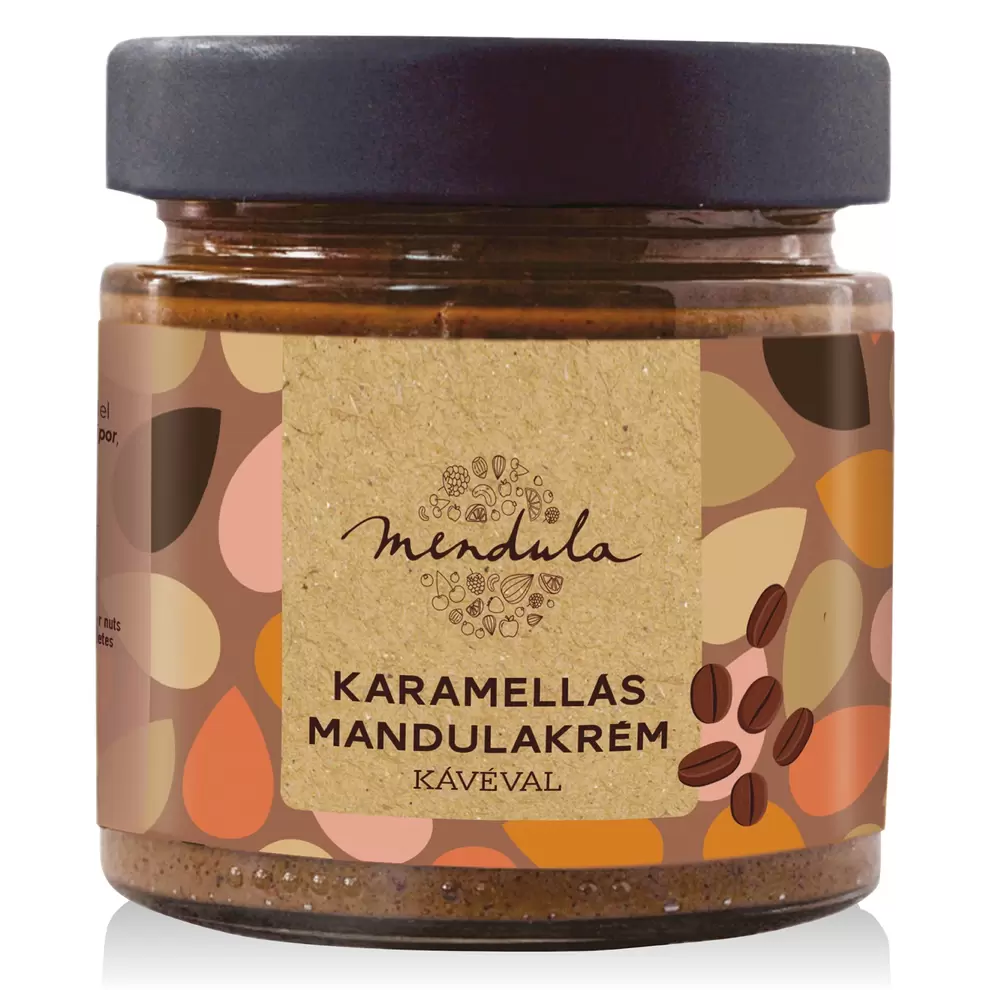 MENDULA Krém,  karamellás mandulakrém kávéval, 180 g kínálat, 1999 Ft a Aldi -ben