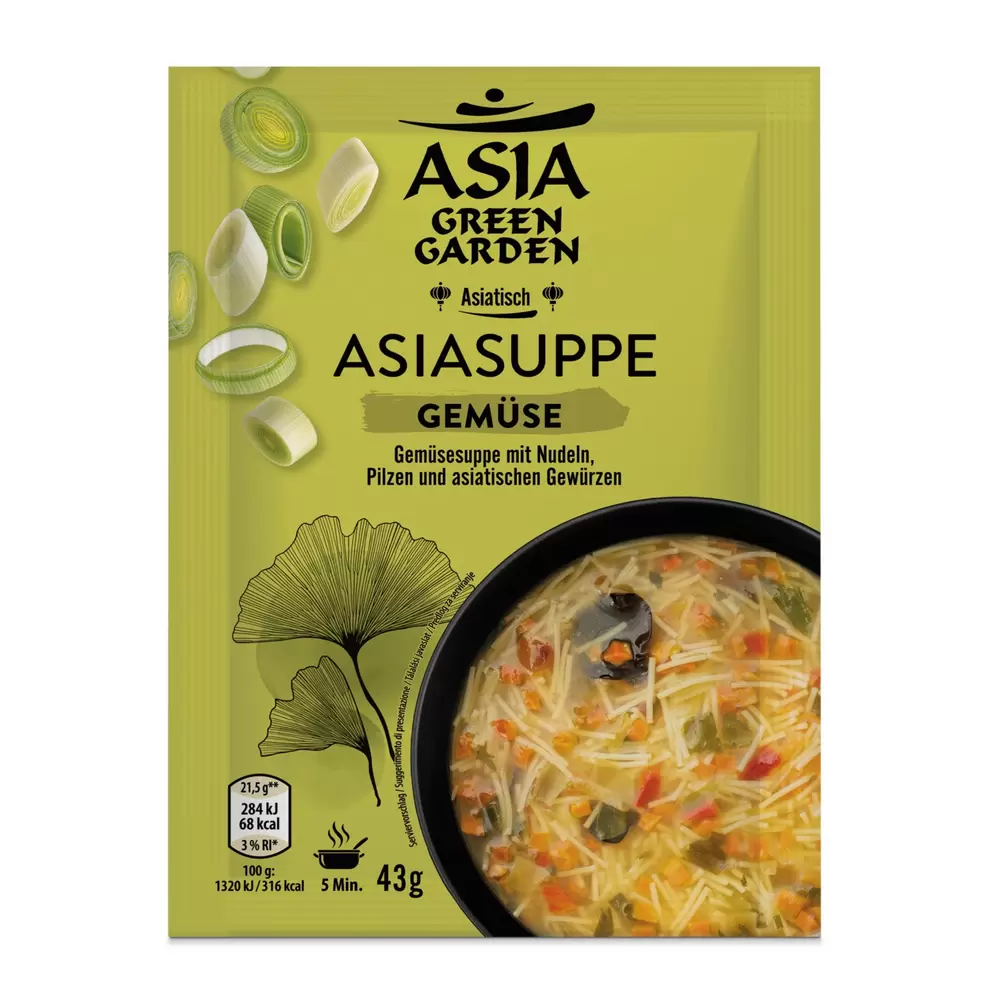 ASIA GREEN GARDEN Ázsiai leves, zöldségleves, 43 g kínálat, 349 Ft a Aldi -ben